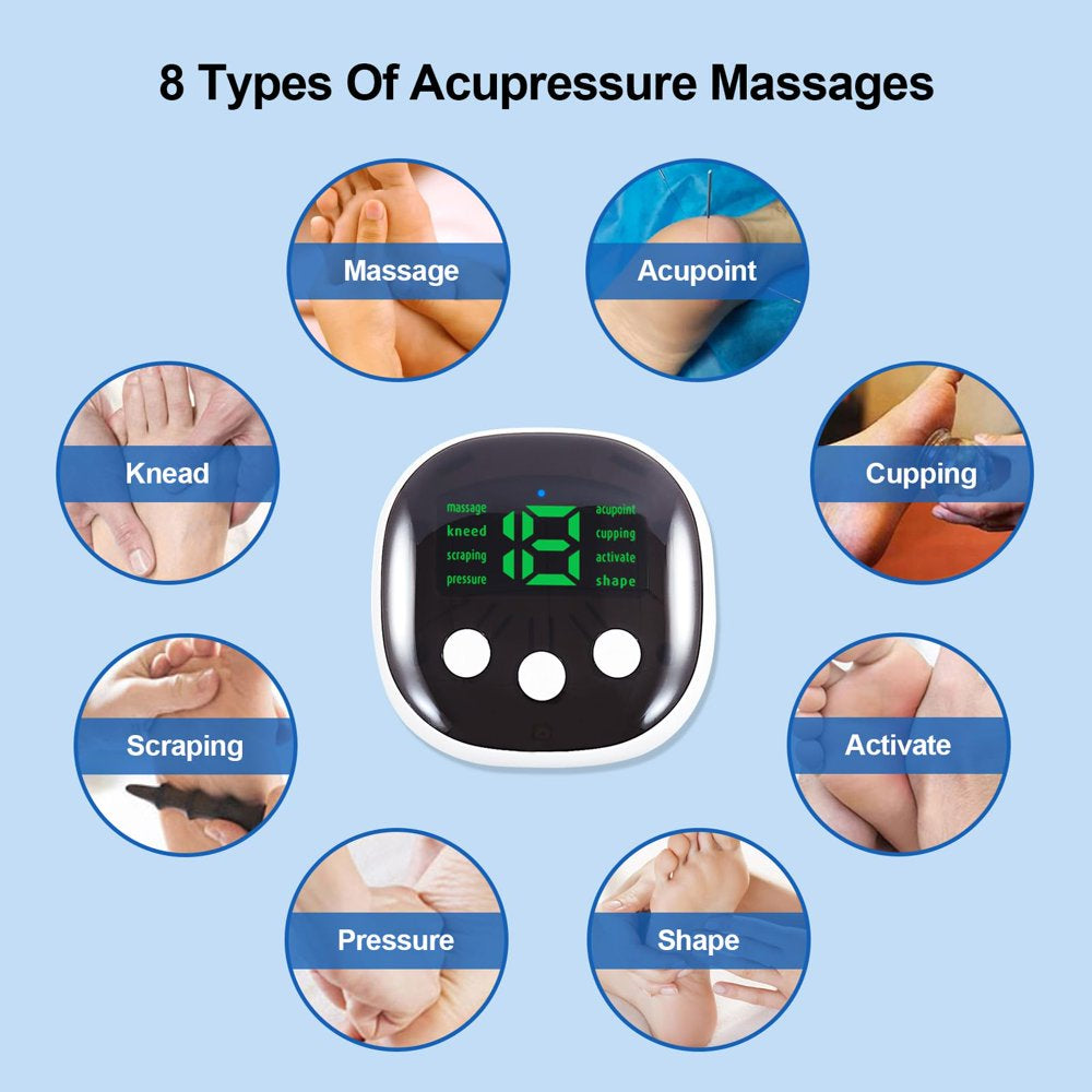 EMS Foot Massager Mat–Foot Stimulator Massager Pad–Foldable Feet and Calves Massage Machine with 8 Modes and 19 Intensity Levels, 2 Hours Long Battery Life, for Improved Circulation, Muscle Relaxation