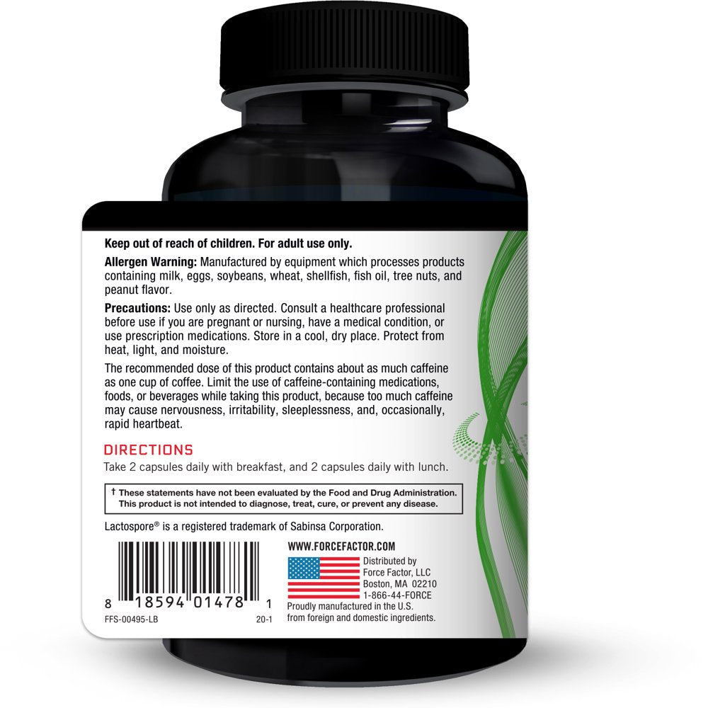 Force Factor Probioslim Weight Loss Essentials Probiotic, 120 Capsules