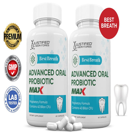 (2 Pack) Best Breath Max 40 Billion CFU Probiotic Oral Support 120 Capsules - Nutricity.com.au