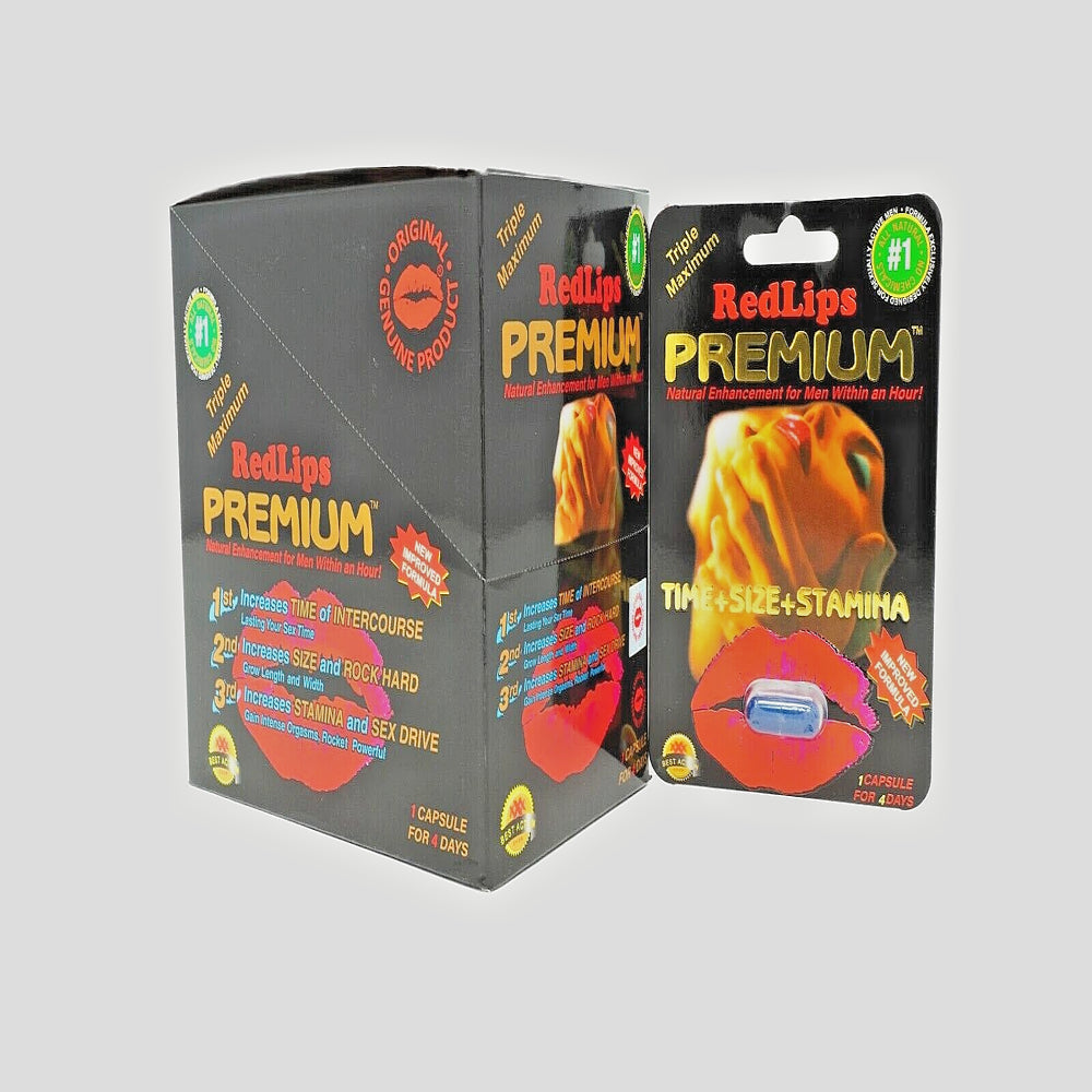 6 Pack Red Male Lips Energy Enhancement Endurance Boost Pills