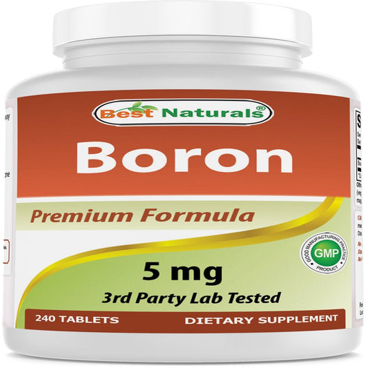 Best Naturals Boron 5 Mg 240 Tablets | Boron Supplements Support Healthy Hormonal Balance and Bone Strength