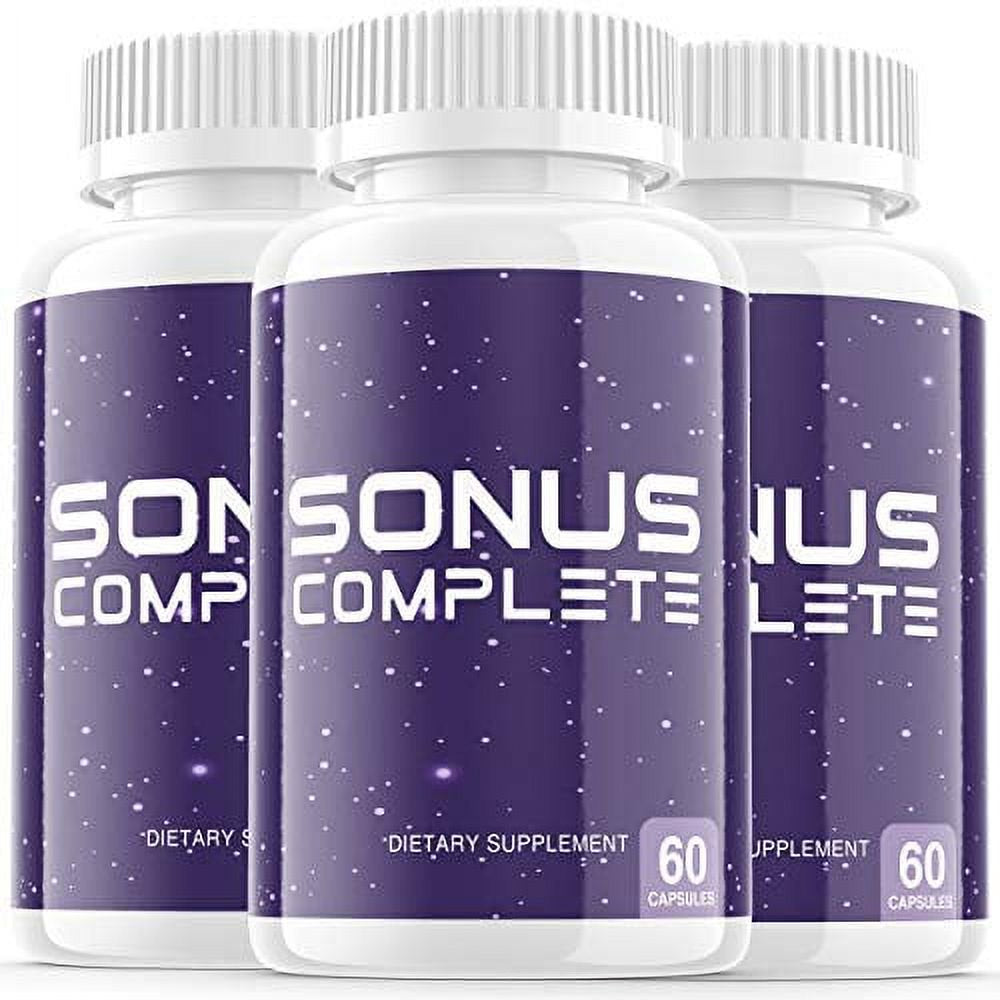 Sonus Complete Tinnitus Supplement Pills, Premium Sonus Relief Supp Capsules for the Original Brand Only (3 Pack - 180 Capsules)