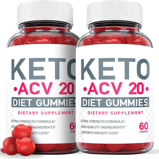 (2 Pack) Keto ACV 20 Gummies - Supplement for Weight Loss - Energy & Focus Boosting Dietary Supplements for Weight Management & Metabolism - Fat Burn - 120 Gummies - Nutricity.com.au