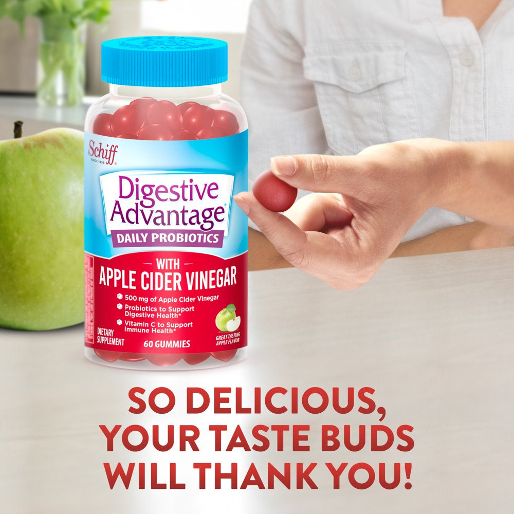 Digestive Advantage Probiotic Gummy with Apple Cider Vinegar 60 Ct.