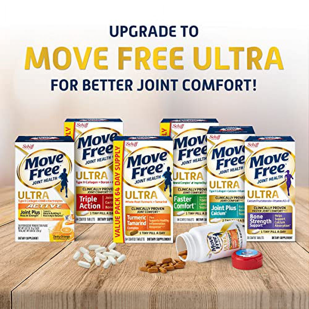 Glucosamine Chondroitin MSM Joint Supplement for Men and Women, Move Free (120 Count Bottle), Joint Support Tablets, Supports Mobility Flexibility Strength Lubrication & Comfort