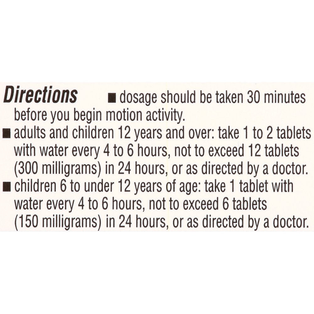 Bonine Faster Acting Nausea Dizziness Vomiting and Motion Sickness Relief Tablets, 16 Ct