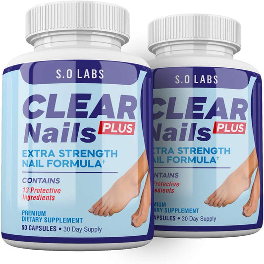 (2 Pack) Clear Nails plus - Probiotic Fungus Supplement for Nails - 120 Capsules - Nutricity.com.au