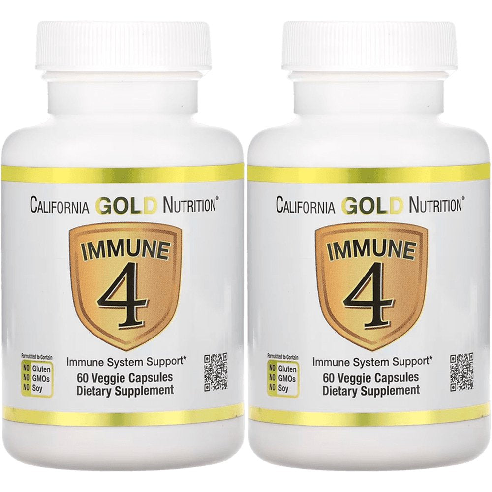 California Gold Nutrition Immune 4, Immune System Support, 60 Veggie Capsules, 2 Pack