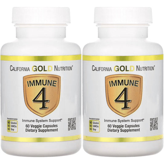 California Gold Nutrition Immune 4, Immune System Support, 60 Veggie Capsules, 2 Pack