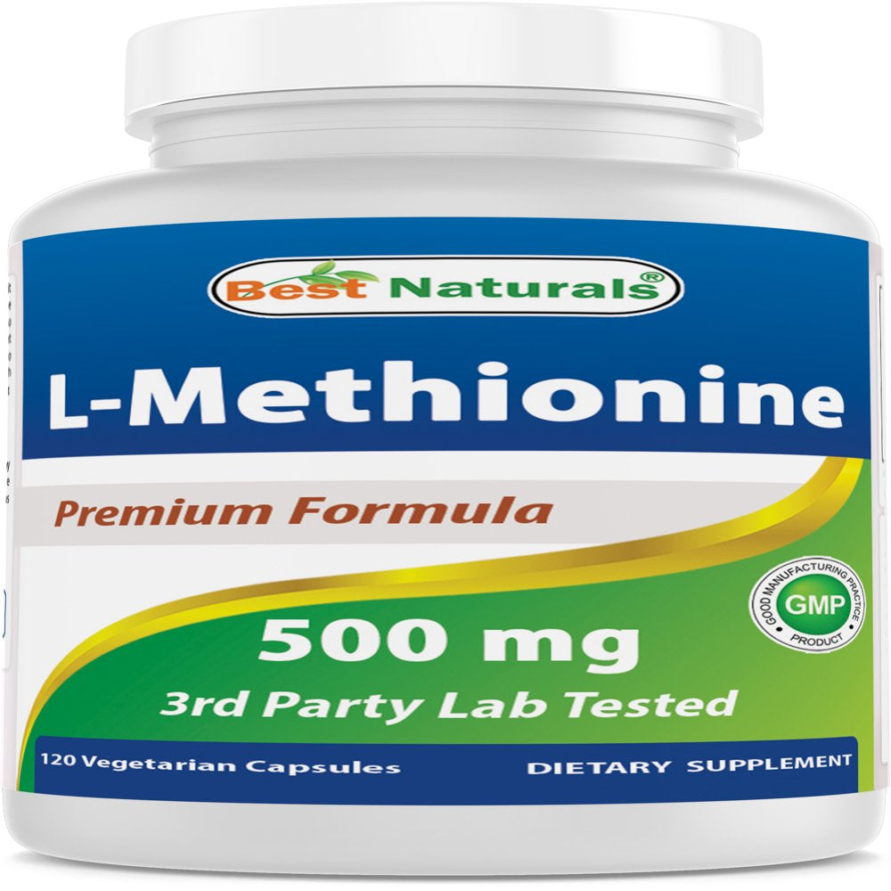 Best Naturals L-Methionine 500 Mg 120 Vegetarian Capsules | Liver Health Support