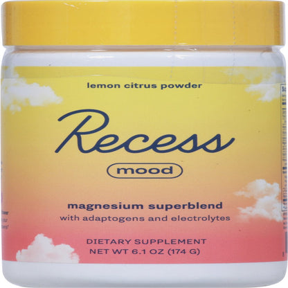 Recess: Mood Power Lemon Citrus, 6.2 Oz