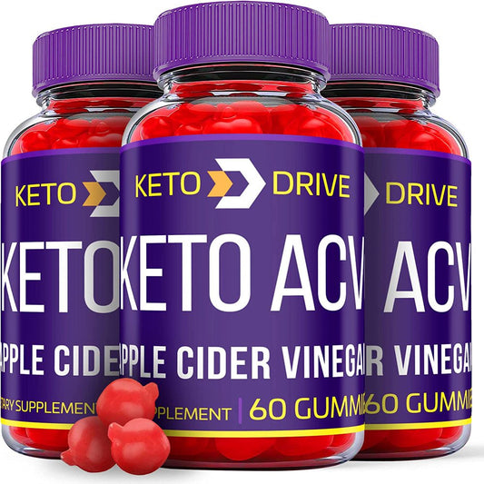 (3 Pack) Keto Drive Keto ACV Gummies - Supplement for Weight Loss - Energy & Focus Boosting Dietary Supplements for Weight Management & Metabolism - Fat Burn - 180 Gummies - Nutricity.com.au
