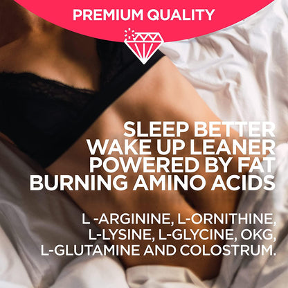 A6BURN Night Time Fat Burner Sleep Aid. Weight Loss for Women And Men, Metabolism Booster, Appetite Suppressant for Weight Loss, Diet Pills. Post Workout Muscle Recovery Amino Acids And Immune Support