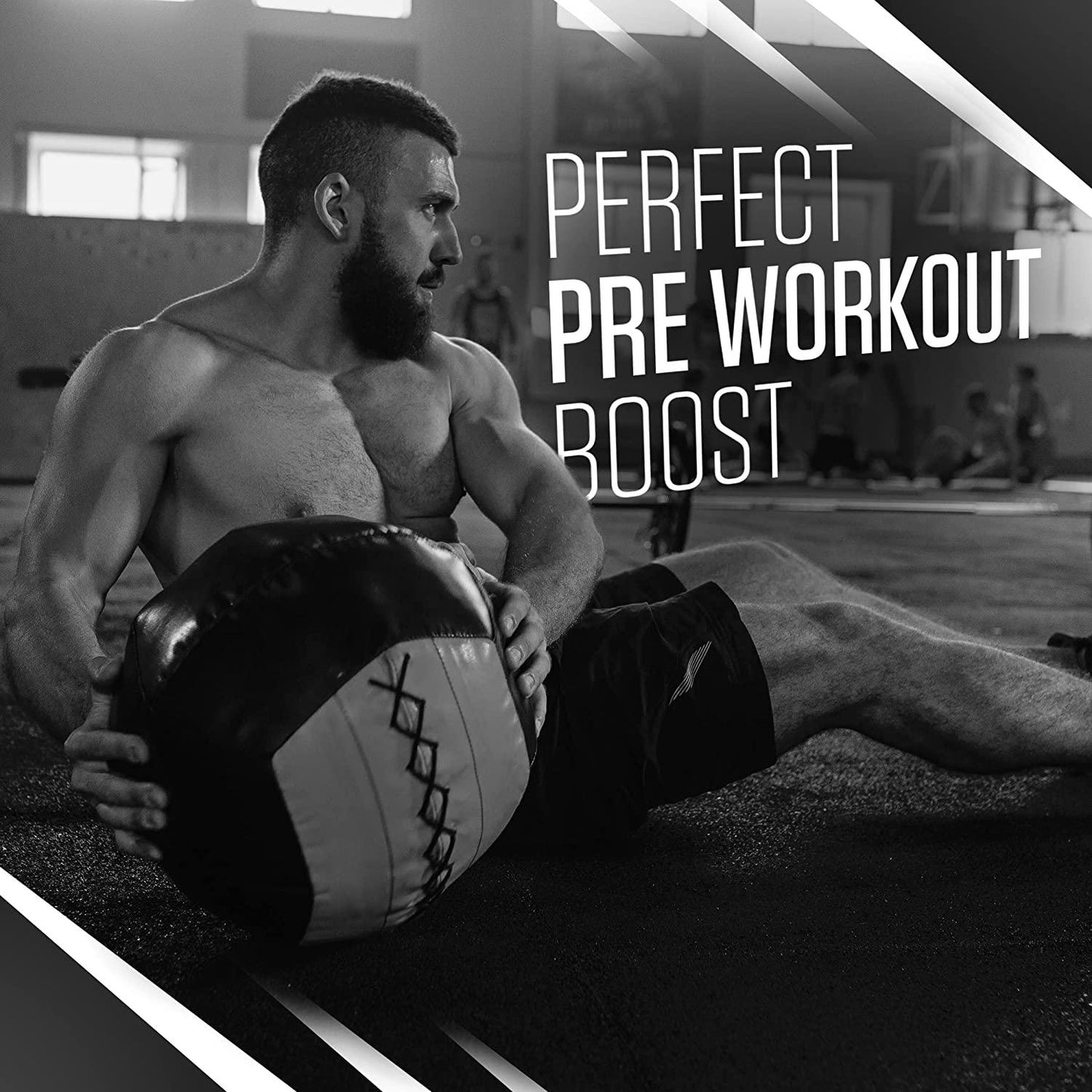 ABE All Black Everything Pre Workout Energy, Increase Physical Performance with Citrulline, Creatine, Beta Alanine, Caffeine Vitamin B Complex (ICY Blue Raz, 315g)