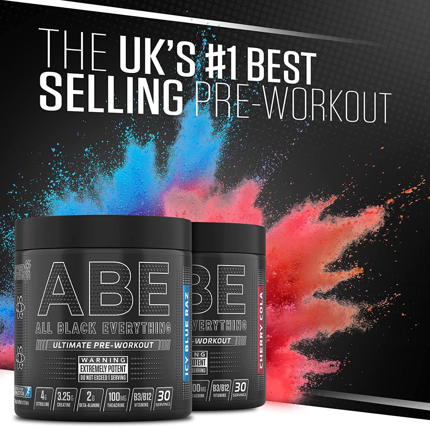 ABE All Black Everything Pre Workout Energy, Increase Physical Performance with Citrulline, Creatine, Beta Alanine, Caffeine Vitamin B Complex (Sour Gummy Bear, 315g)