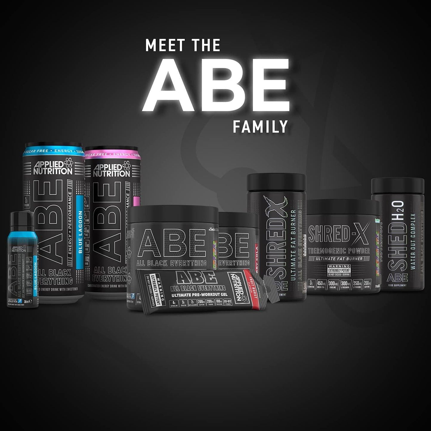 ABE All Black Everything Pre Workout Energy, Increase Physical Performance with Citrulline, Creatine, Beta Alanine, Caffeine Vitamin B Complex (Gin and Tonic, 315g)