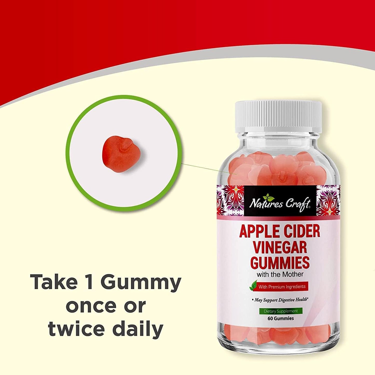 ACV Apple Cider Vinegar Gummies - Natural Energy Supplement ACV Gummy with Mother for Body Cleanse Immune Support and Gut Health - Apple Cider Vinegar with The Mother