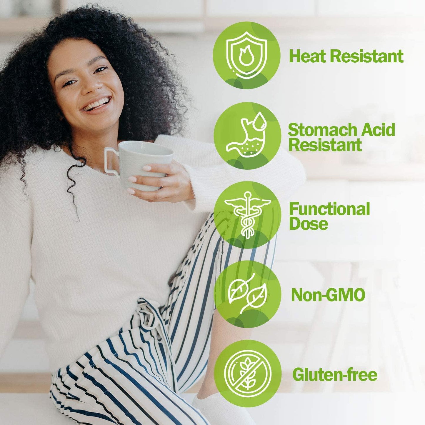 AFC Japan Cho Renew -170 Billions Patented Probiotics, 3X More Effective, with Silk Peptide and Fiber, for Clearer Skin, Stomach Acid Resistant, No Need for Refrigeration, 15 sachets