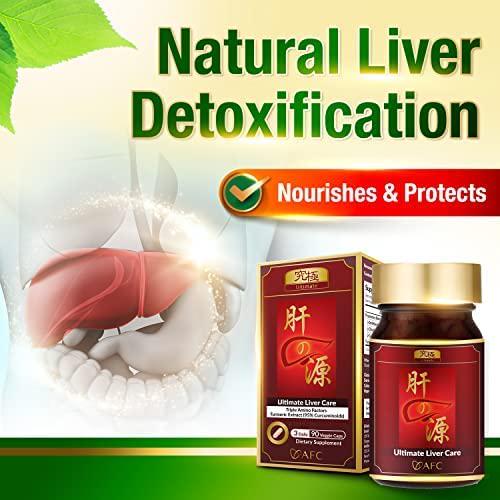 AFC Japan Ultimate Liver Care - Liver Cleanse Detox Formula for Fatty Liver, Alcohol Damage and Hangover, Amino Acid (L-Ornithine, L-Citrulline, L-Cystine) + Turmeric (95% Curcuminoids), 90 Vegecaps