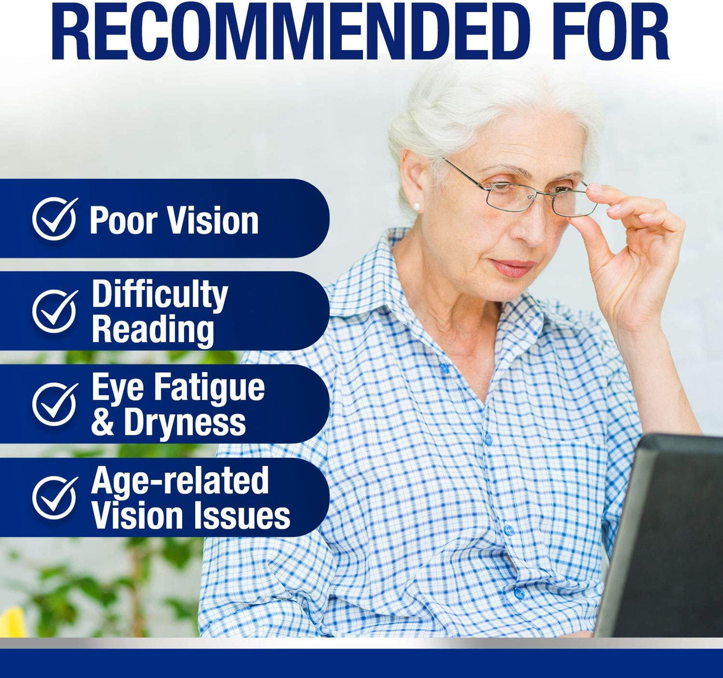 AFC Japan Ultimate Vision - 125mg FloraGLO Lutein Extract, DHA Extract & Bilberry Extract for Age-Related Vision Concerns.