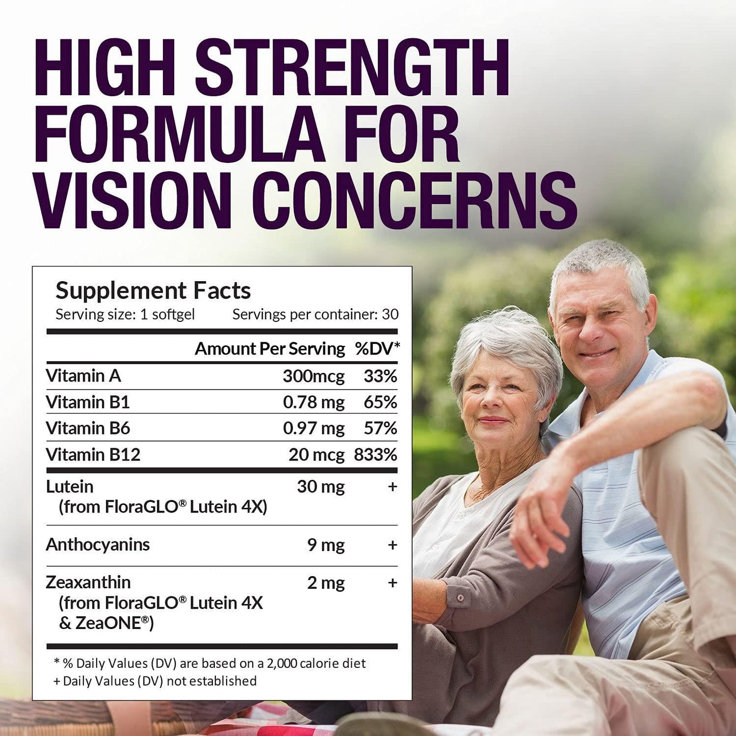 AFC Japan Ultimate Vision PRO - Eye Formula with FloraGLO Lutein, Zeaxanthin, DHA, Bilberry Extract and Astaxanthin for Age-Related Eye Problem, Blurry and Poor Vision, Dry Eye, Macular Health, 30 Counts