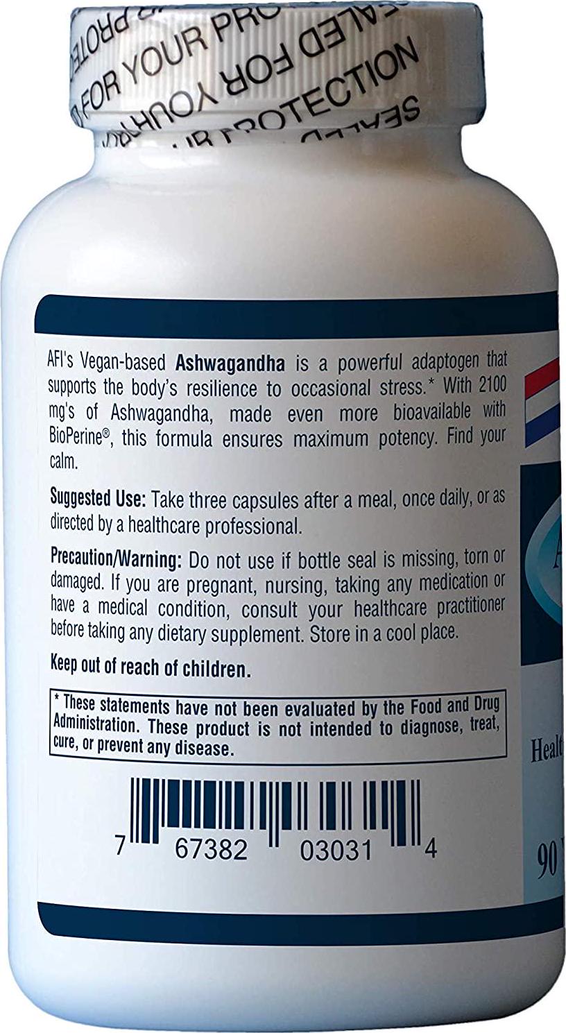 AFI Ashwagandha 2100 mg, 90-Count