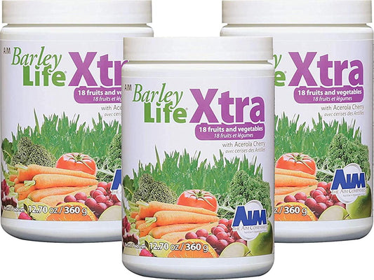 AIM BarleyLife Xtra 12.7oz (3 Pack) Antioxidants for Healthy Immune System and Whole Body Health