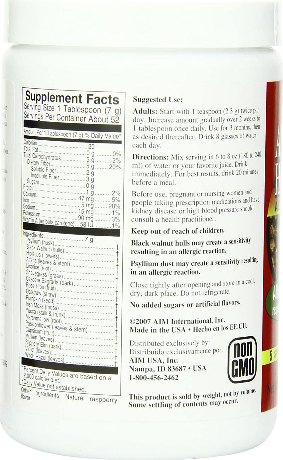AIM Herbal Fiberblend Raspberry (1)