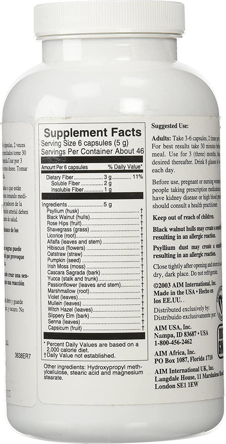 AIM Herbal Fiberblend Capsules- 280 Capsules