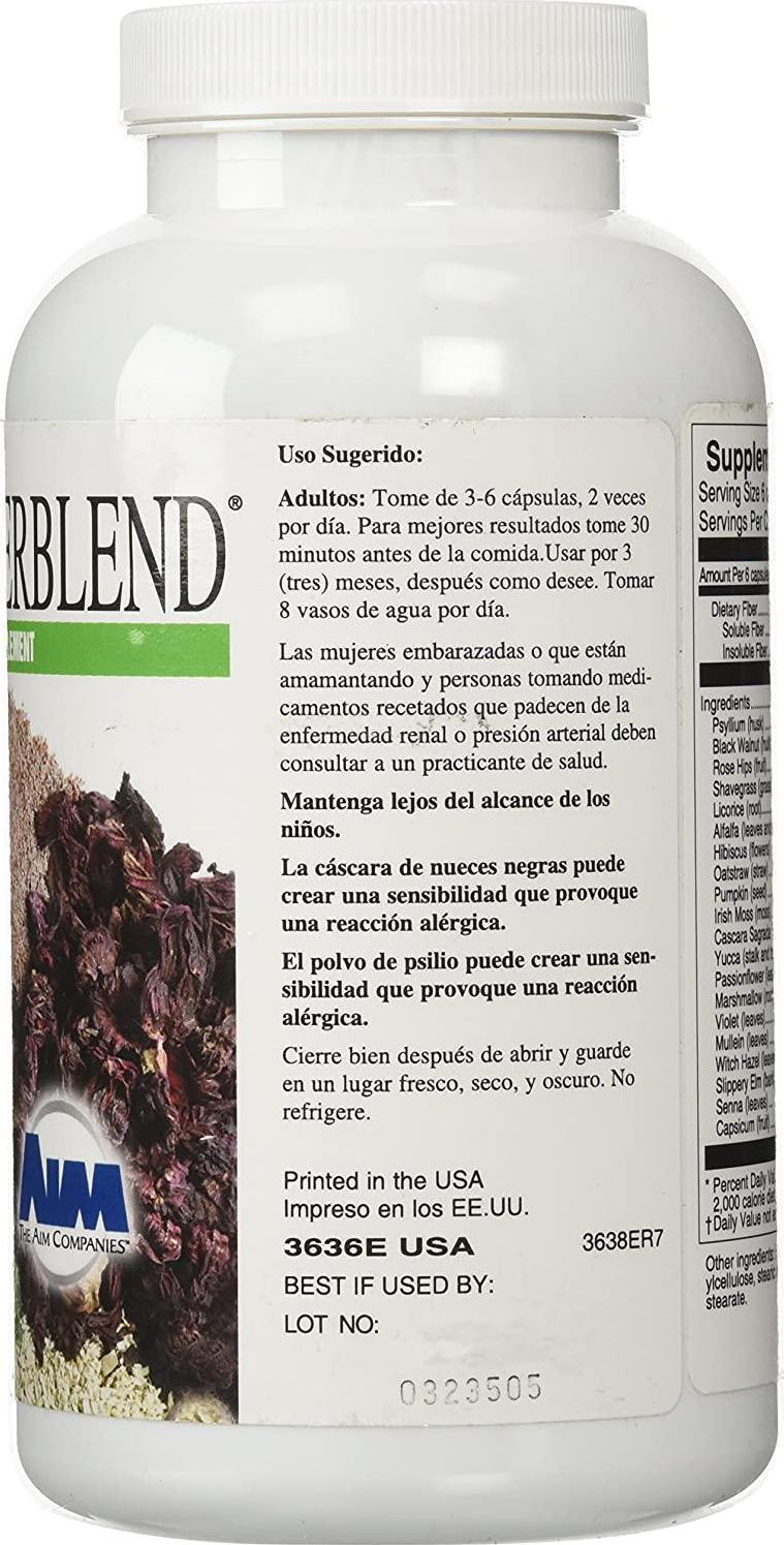 AIM Herbal Fiberblend Capsules- 280 Capsules