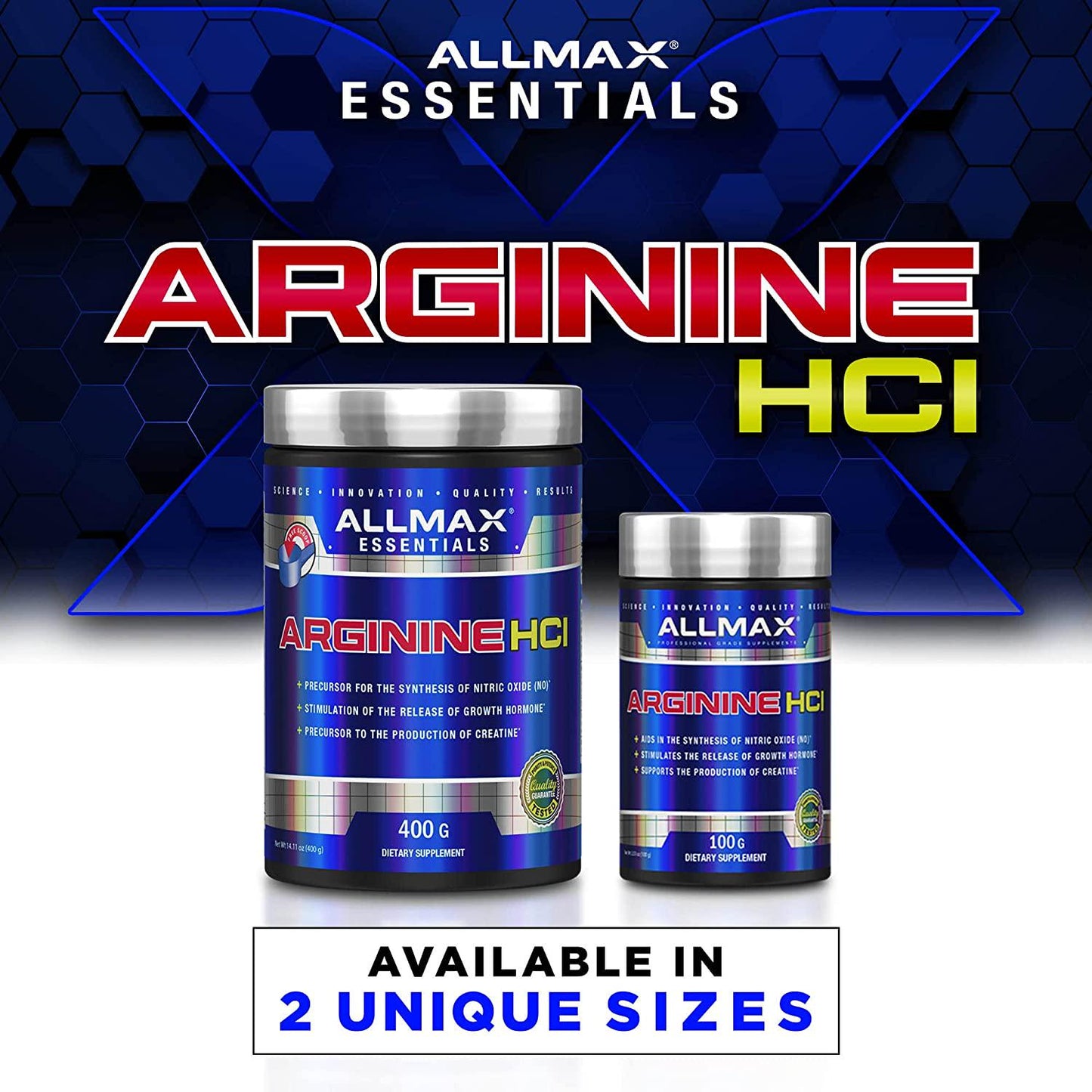 ALLMAX Nutrition Arginine, L - Arginine Powder for Men and Women, Provides Cardiovascular Support and Muscle Growth, Helps Improve Synthesis of Nitric Oxide and Blood Flow, 400 grams