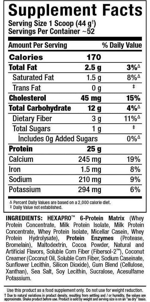 ALLMAX Nutrition - HEXAPRO Protein Powder, 6 Protein Sources for Sustained Release, Protein Blend, Gluten Free, 25 Grams of Protein, Chocolate, 5 Pound