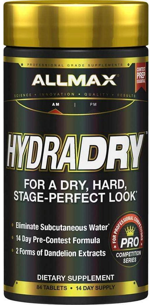 ALLMAX Nutrition HydraDry, 14-Day Pre-Contest Water Loss System, 84 Tablets
