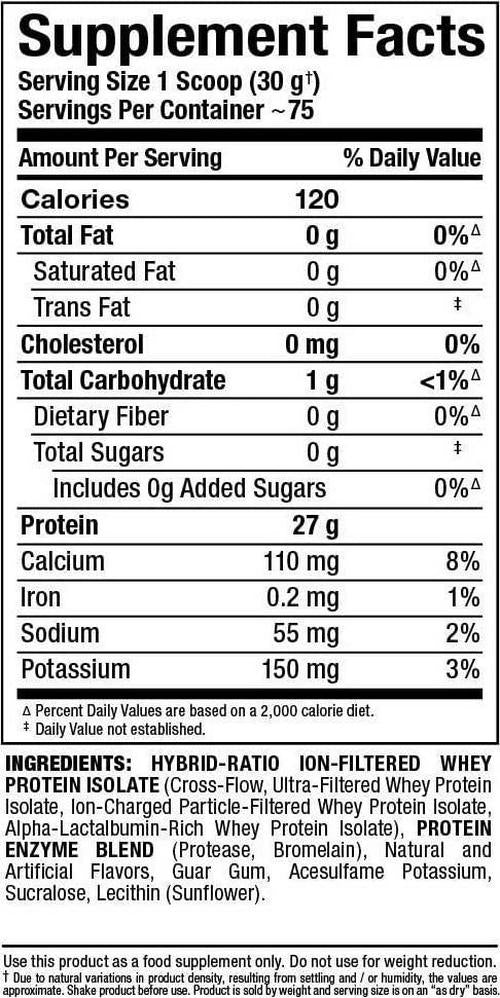 ALLMAX Nutrition - ISOFLEX - 100% Ultra-Pure Whey Protein Isolate - Vanilla - 5 Pound