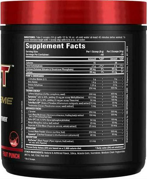 ALLMAX Nutrition - Impact Igniter Extreme Pre Workout Powder - with Citrulline Malate, Beta - Alanine, Caffeine, Taurine, and, Betaine anhydrous (Fruit Punch)