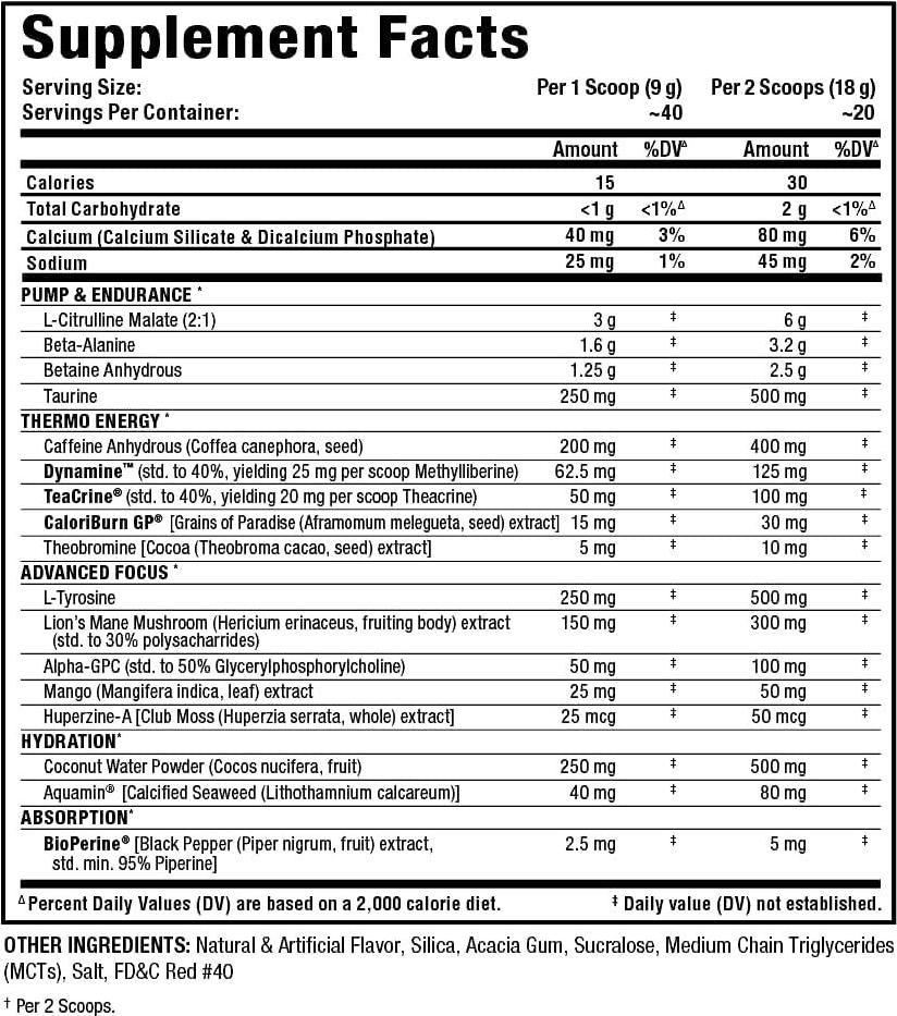 ALLMAX Nutrition - Impact Igniter Extreme Pre Workout Powder - with Citrulline Malate, Beta - Alanine, Caffeine, Taurine, and, Betaine anhydrous (Fruit Punch)
