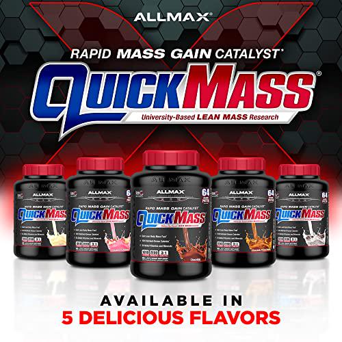 ALLMAX Nutrition QuickMass, Rapid Mass Gain Catalyst, Premium Mass Gainer with Complex Carbohydrates, 1010 Calories and 64 Grams of Protein, Chocolate, 6 Pound