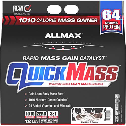 ALLMAX Nutrition QuickMass (Cookies and Cream, 12 Pound)