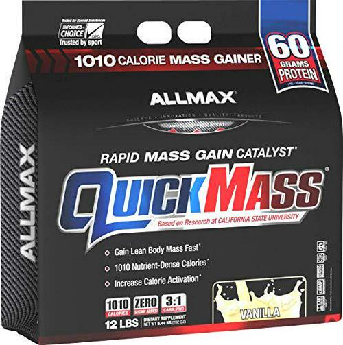 ALLMAX Nutrition QuickMass Rapid Mass Gain Catalyst, Vanilla, 12 lbs