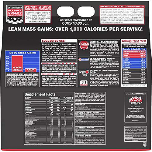 ALLMAX Nutrition QuickMass (Cookies and Cream, 12 Pound)