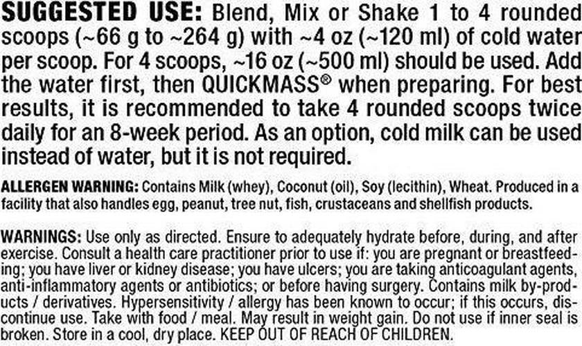 ALLMAX Nutrition QuickMass (Cookies and Cream, 12 Pound)