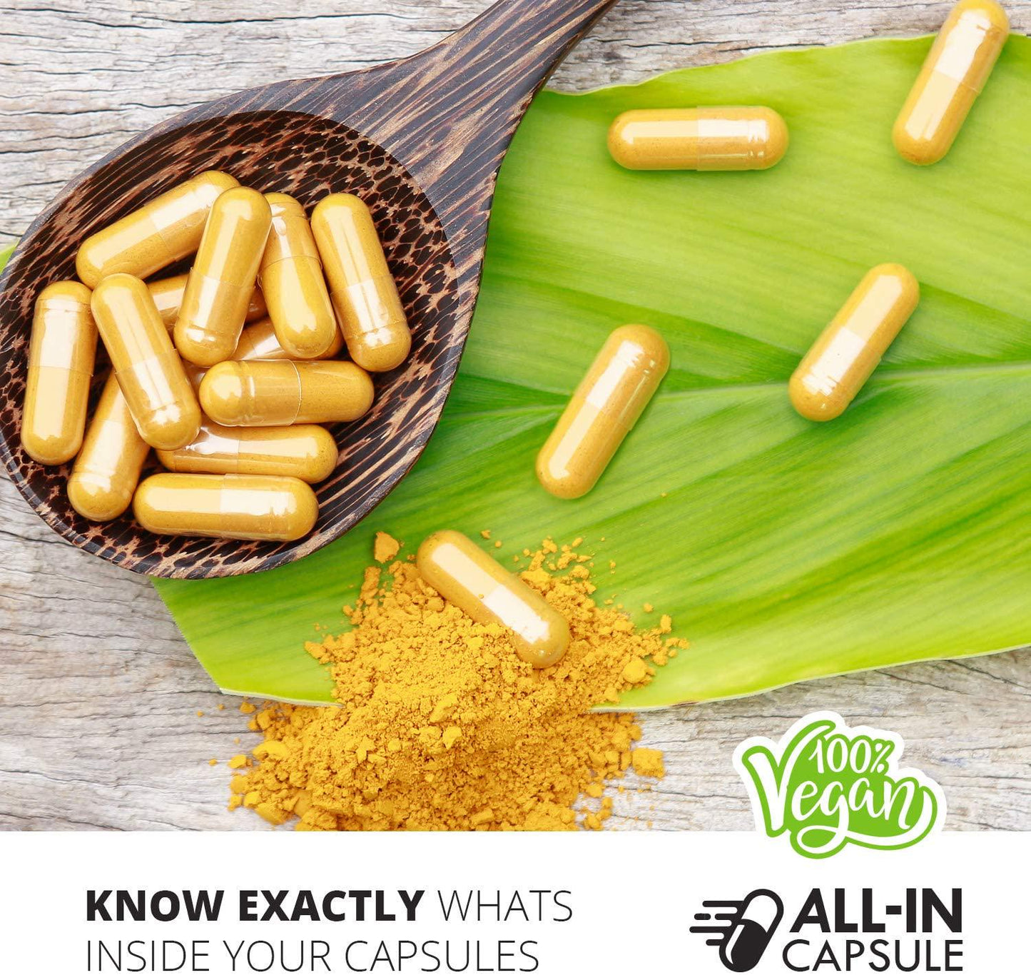 ALL-IN Capsule - 1000 Count Clear Empty Vegetarian Capsules - Compatible with Capsule Filling Machine - Fillable with Powders of Your Choice (1)