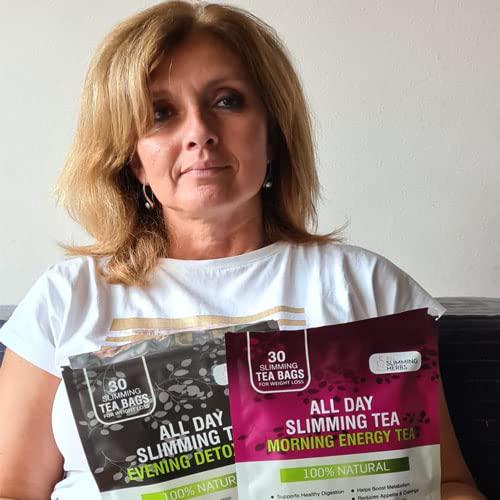 ALL SLIMMING HERBS All Day Slimming Tea For Daytime - 30 Days Supply - Boosts Metabolism and Skyrockets Energy Level