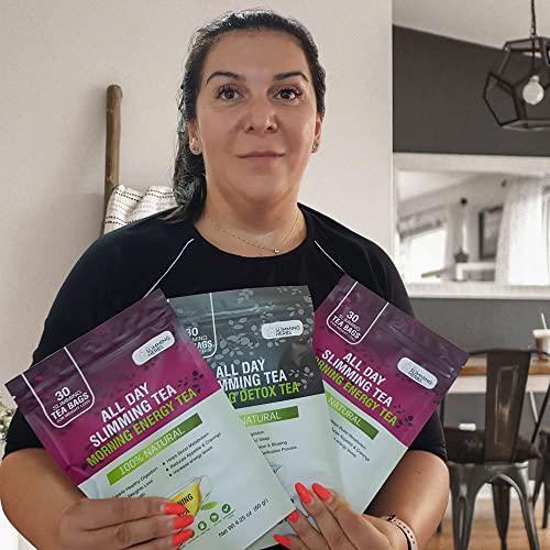 ALL SLIMMING HERBS All Day Slimming Tea For Daytime - 30 Days Supply - Boosts Metabolism and Skyrockets Energy Level