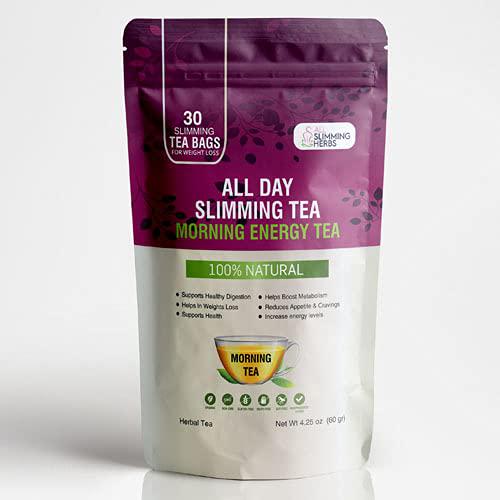 ALL SLIMMING HERBS All Day Slimming Tea For Daytime - 30 Days Supply - Boosts Metabolism and Skyrockets Energy Level