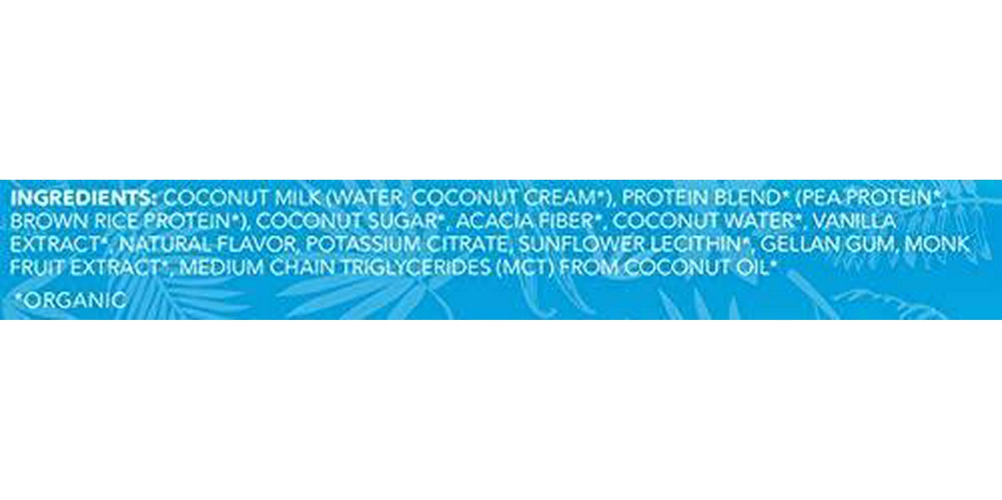 ALOHA Organic Plant Based Vanilla Protein Shake with MCT Oil (4 Count, 11oz) 18g Protein, Low Sugar, Gluten Free, Paleo, Low Carb, Non-GMO, Soy Free, Stevia Free, Sugar Alcohol Free