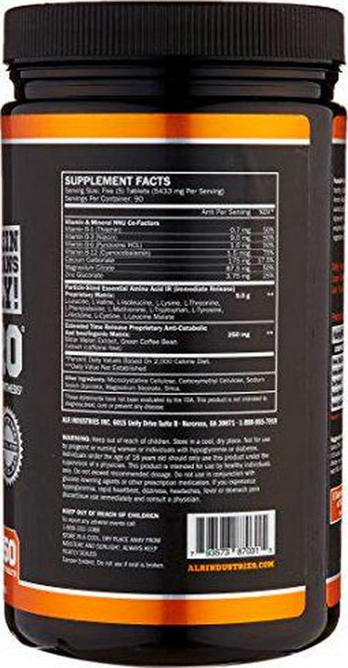 ALR Industries Humapro Tabs, Protein Matrix Formulated for Humans, Waste Less. Gain Lean Muscle, 1087mg, 450 Tabs