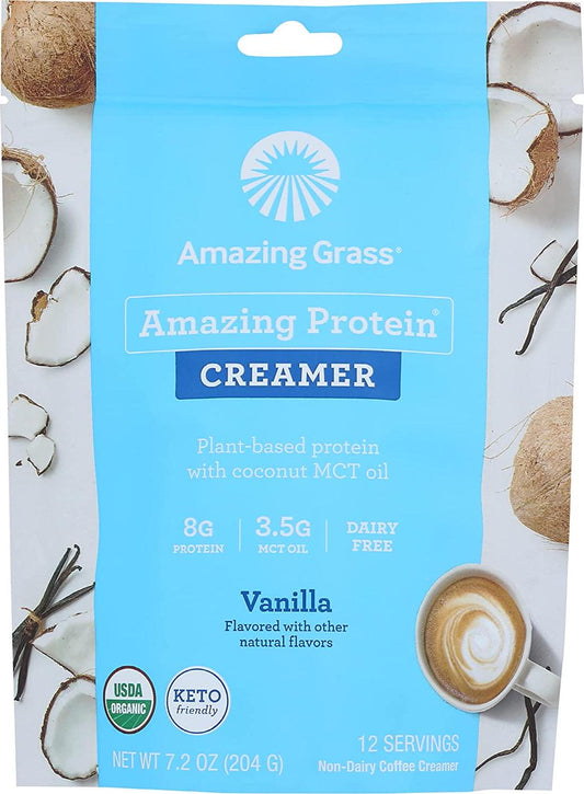 AMAZING GRASS Organic Vanilla Amazing Protein Creamer, 7.2 OZ