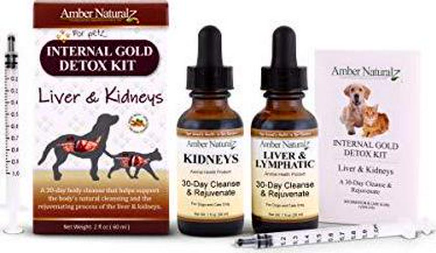 AMBER NATURALZ - Internal Gold Detox KIT - Powerful and Gentle Cleanse and Rejuvenation - for Dogz and Catz