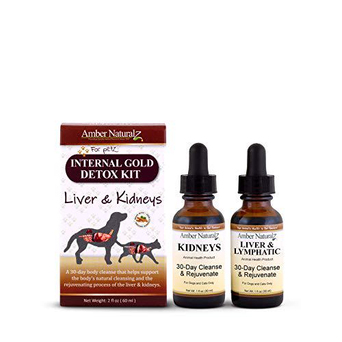 AMBER NATURALZ - Internal Gold Detox KIT - Powerful and Gentle Cleanse and Rejuvenation - for Dogz and Catz
